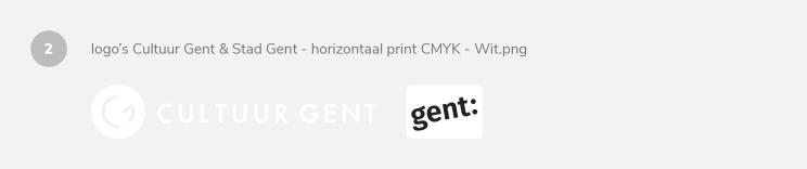 logo visual Cultuur Gent & Stad Gent print CMYK horizontaal Wit