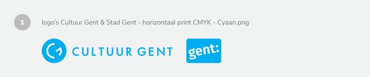 logo visual Cultuur Gent & Stad Gent print CMYK horizontaal Cyaan