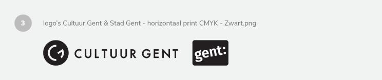 logo visual Cultuur Gent & Stad Gent print CMYK horizontaal Zwart