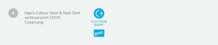 logo visual Cultuur Gent & Stad Gent print CMYK verticaal Cyaan