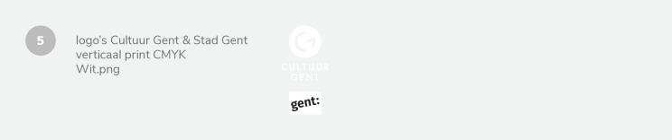 logo visual Cultuur Gent & Stad Gent print CMYK verticaal Wit