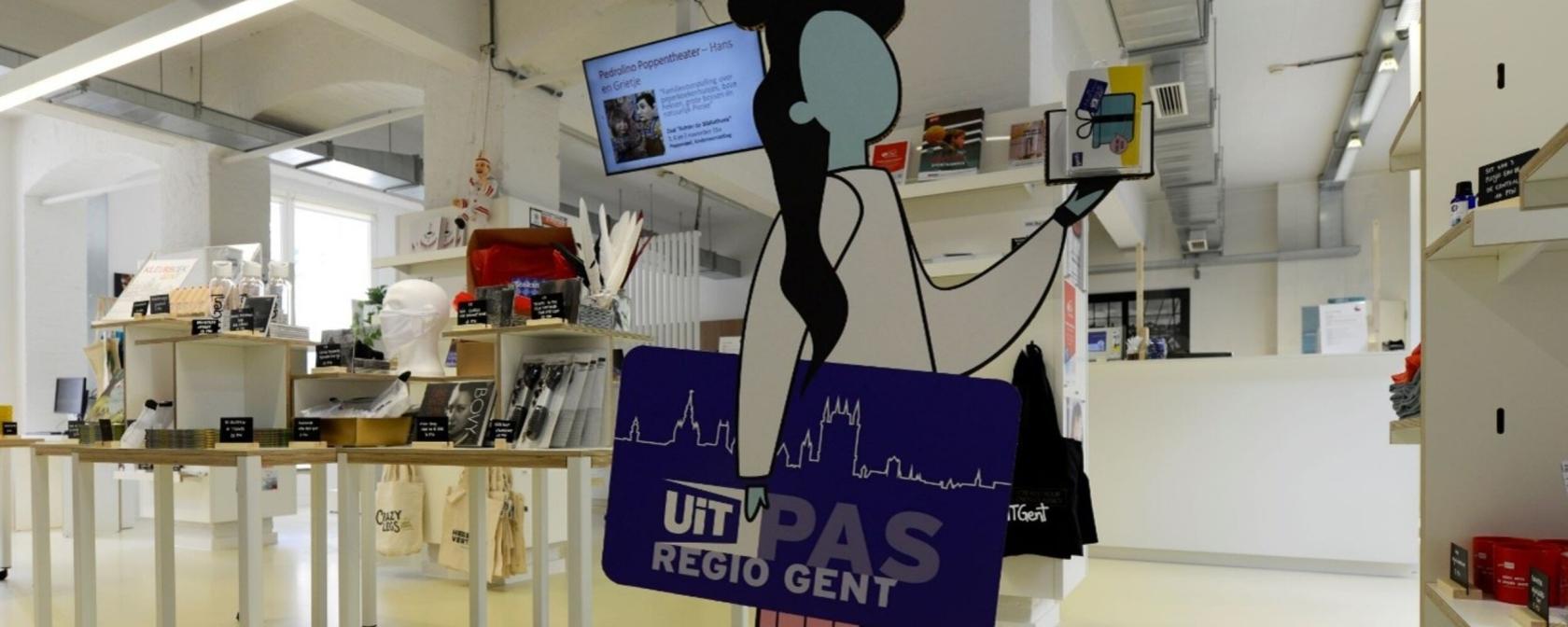 Beeld van interieur UiTWinkel Gent
